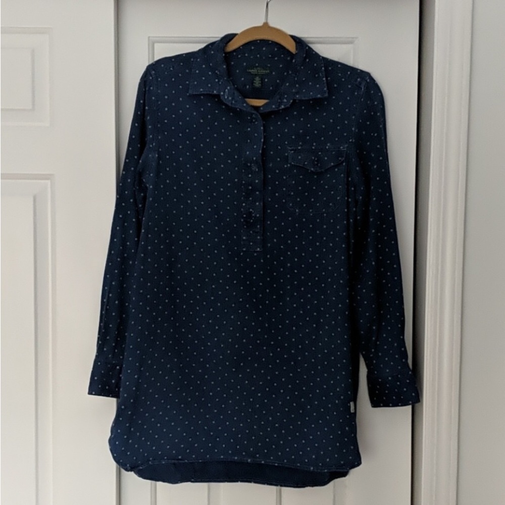 LRL 100%cotton denim style button down